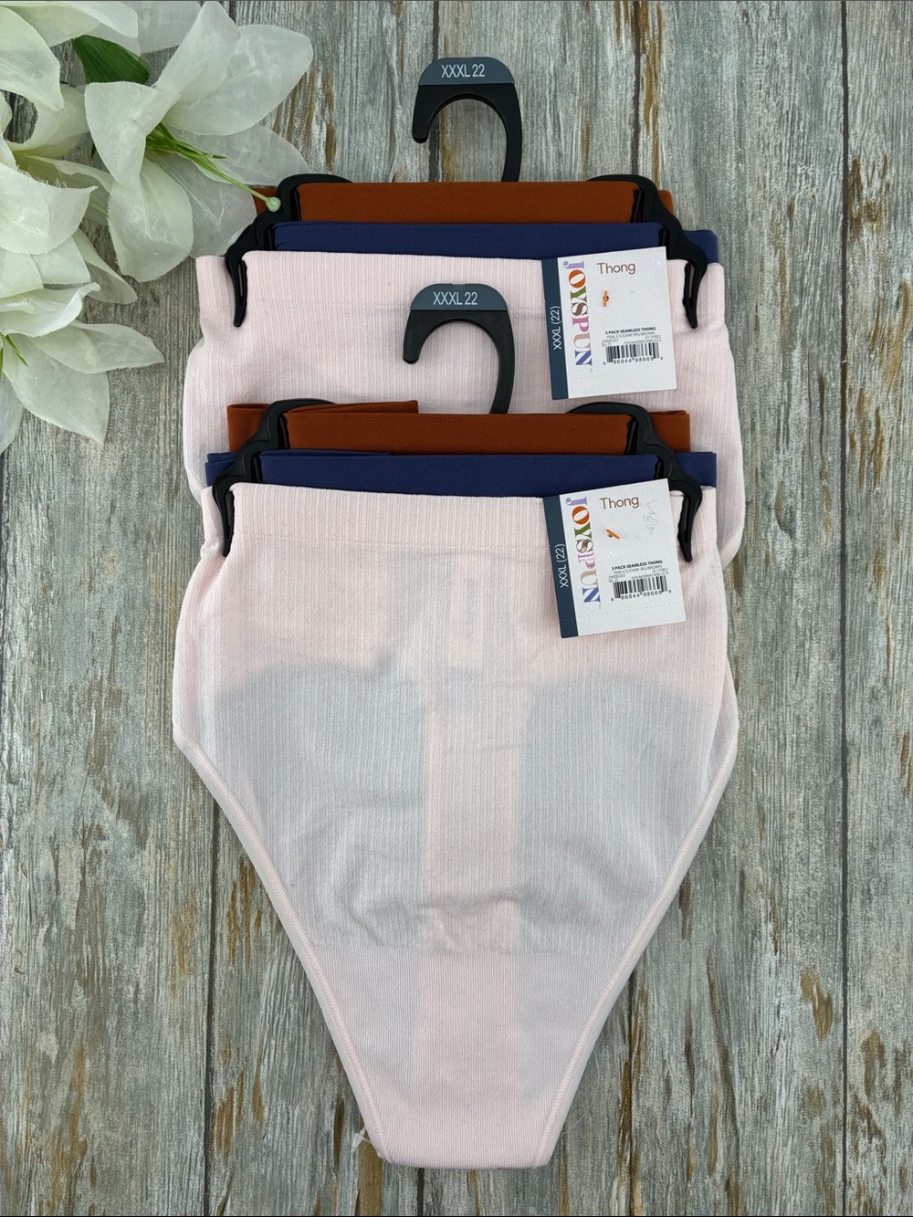 Women’s Seamless Thong Panties Underwear 2, 3-Packs Size XXXL